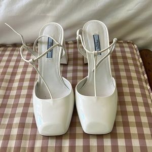 Prada Patent Leather Strappy Pumps